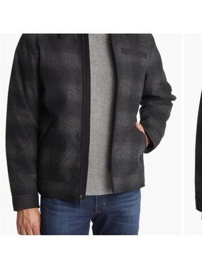 Pendleton Mt. Hood Plaid Jacket in charcoal/falcon ombre plaid